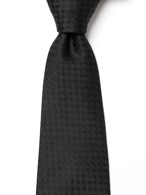 Campania Structure Dark Black Silk Tie