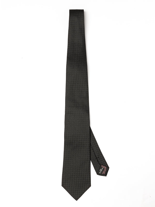 Campania Structure Dark Black Silk Tie