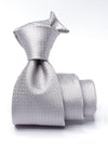 Campania Structure Light Grey Silk Tie