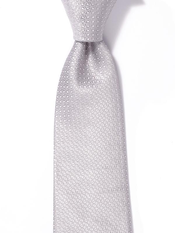 Campania Structure Light Grey Silk Tie