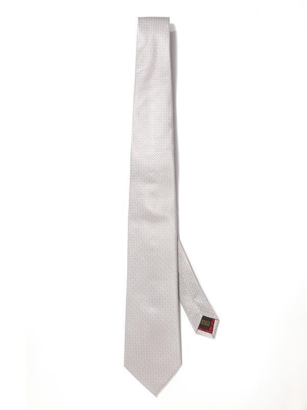 Campania Structure Light Grey Silk Tie