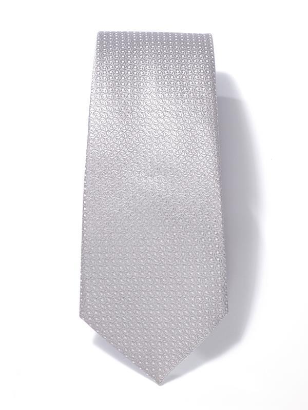 Campania Structure Light Grey Silk Tie