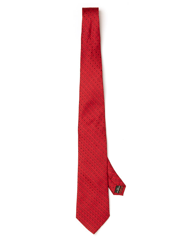 Campania Structure Dark Red Silk Tie