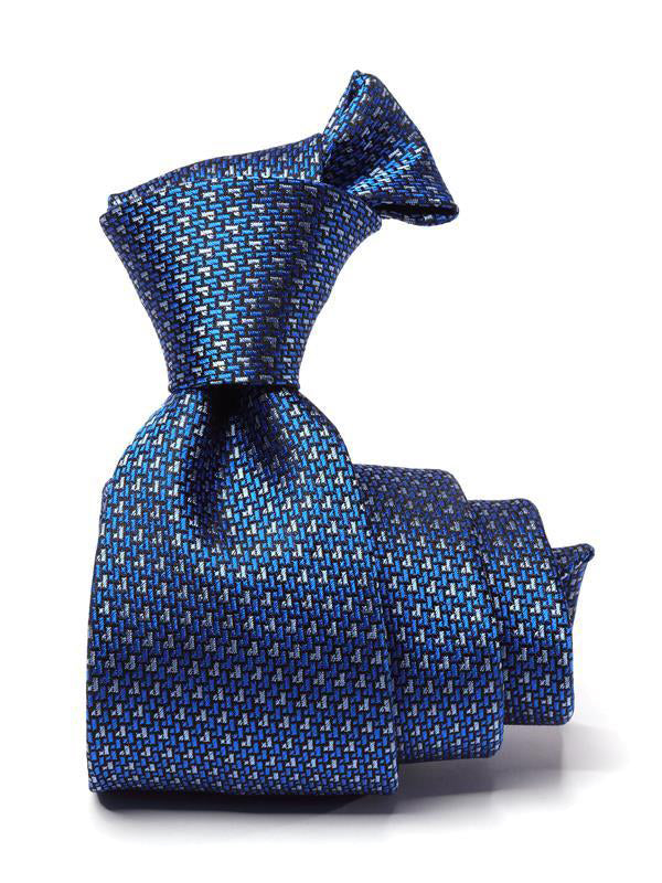 Campania Structure Medium Blue Silk Tie