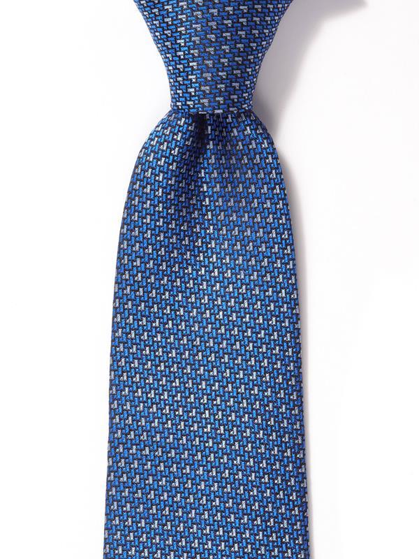 Campania Structure Medium Blue Silk Tie