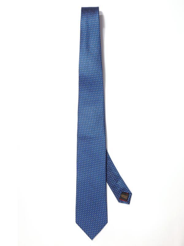 Campania Structure Medium Blue Silk Tie