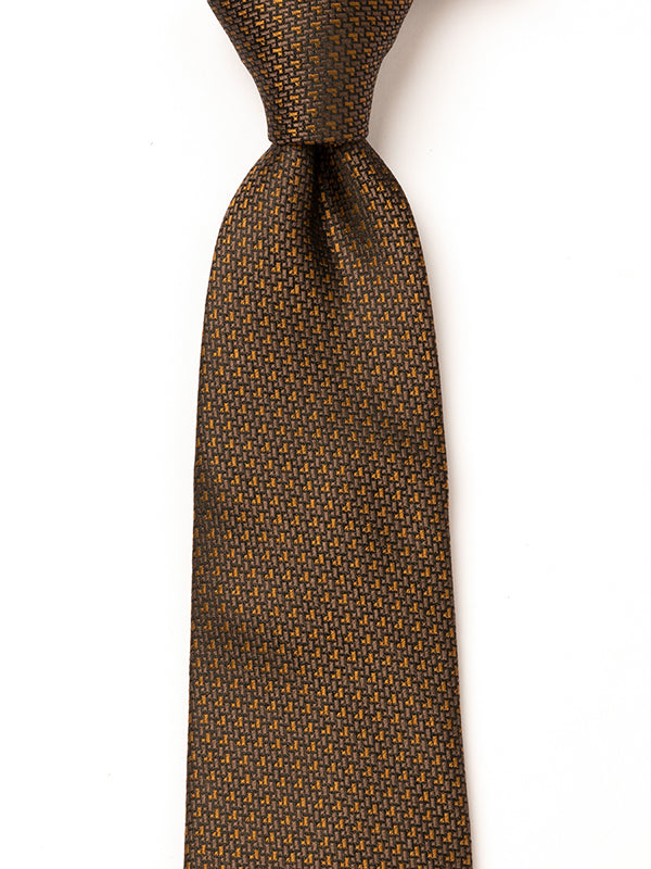 Campania Structure Dark Brown Silk Tie