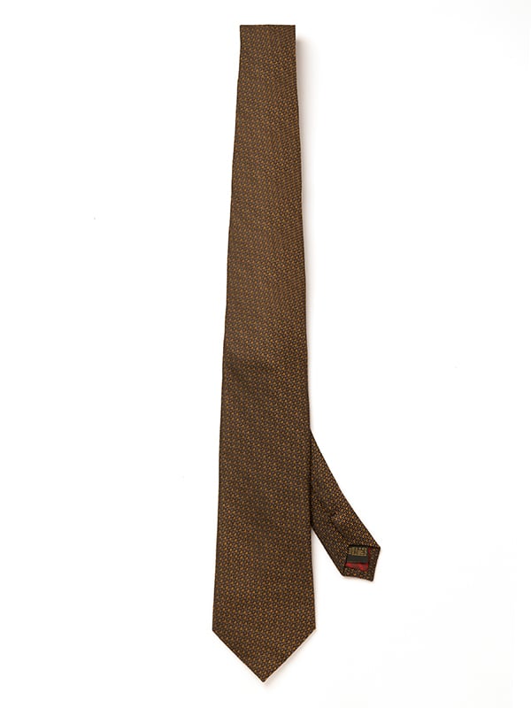 Campania Structure Dark Brown Silk Tie