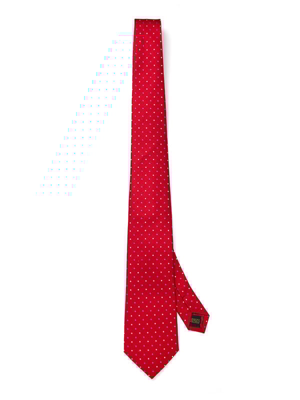 Campania Structure Dark Red Silk Tie