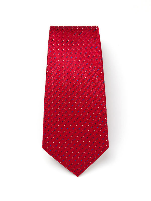 Campania Structure Medium Red Silk Tie