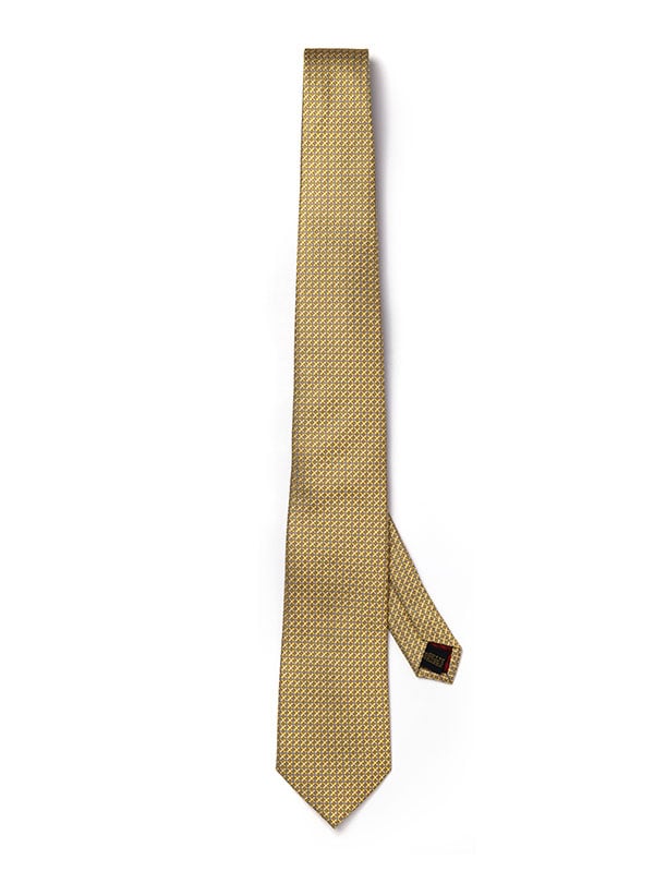 Campania Structure Dark Gold Silk Tie