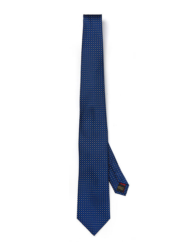 Campania Structure Navy Silk Tie