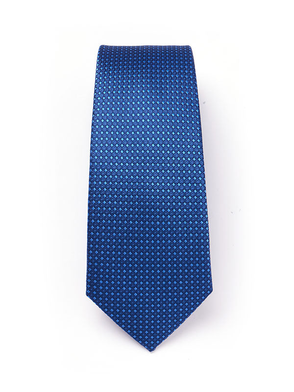 Campania Structure Medium Blue Silk Tie