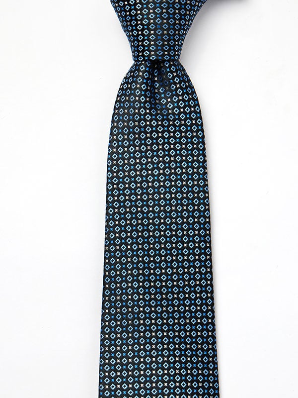 Campania Structure Dark Blue Silk Tie