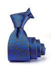 Campania Structure Solid Medium Blue Silk Tie