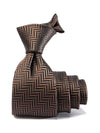 Campania Structure Solid Dark Brown Silk Tie