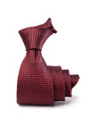 Campania Structure Solid Medium Maroon Silk Tie
