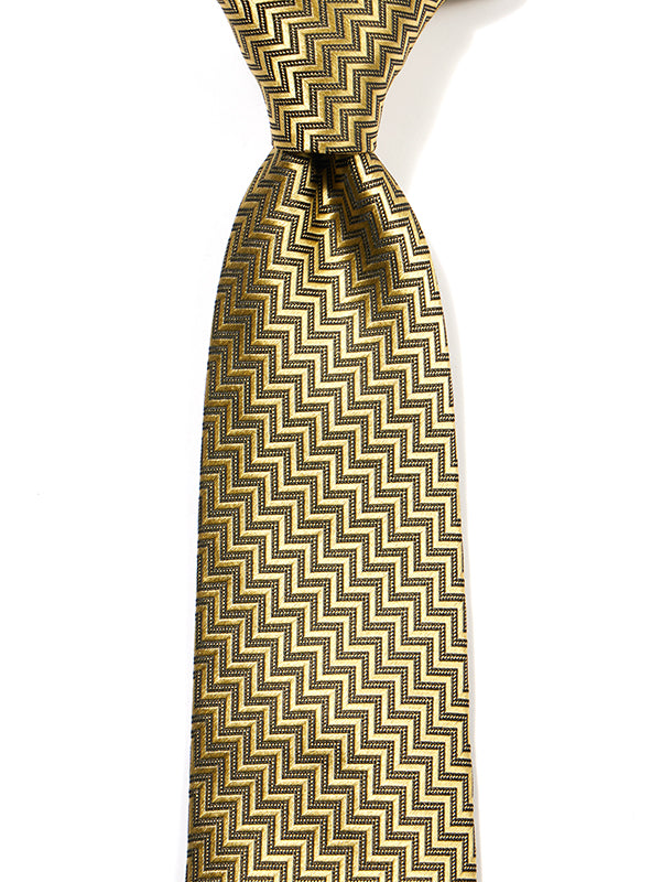 Campania Structure Solid Dark Gold Silk Tie
