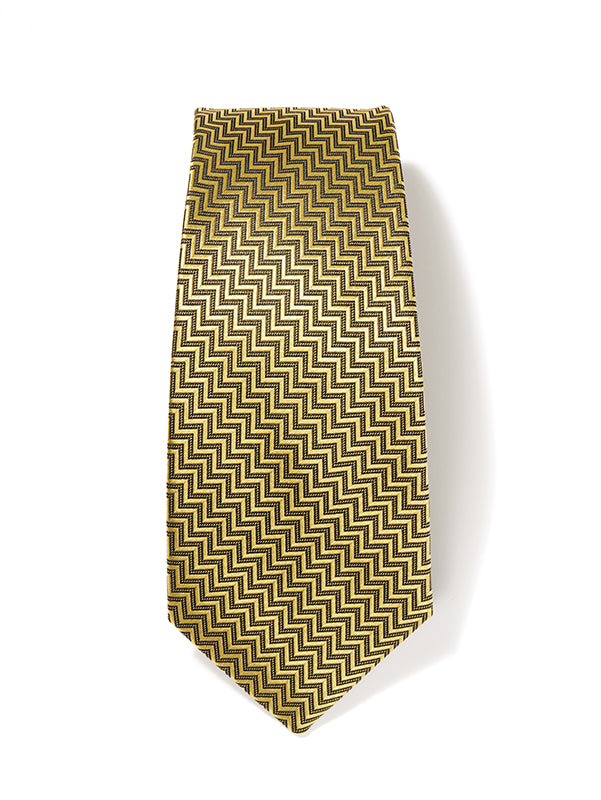 Campania Structure Solid Dark Gold Silk Tie