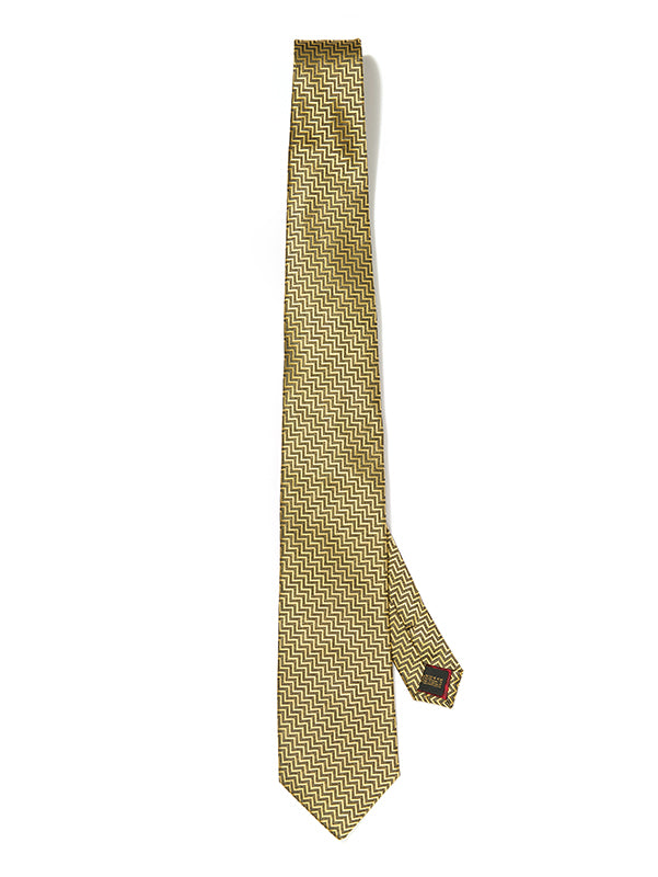 Campania Structure Solid Dark Gold Silk Tie