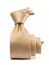 Campania Structure Solid Dark Beige Silk Tie
