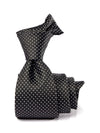 Campania Structure Black & White Silk Tie