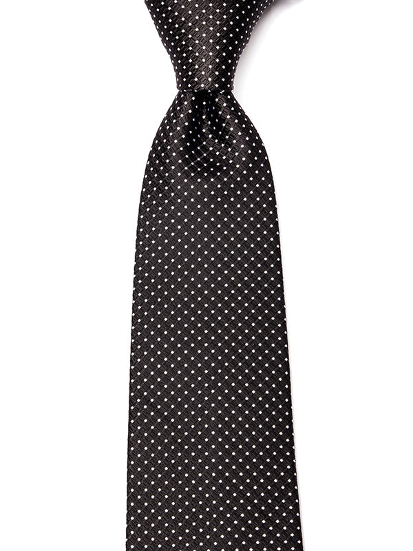 Campania Structure Black & White Silk Tie
