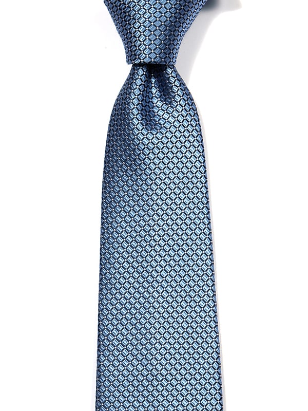 Campania Structure Solid Medium Blue Silk Tie