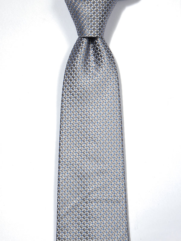 Campania Structure Solid Light Grey Silk Tie