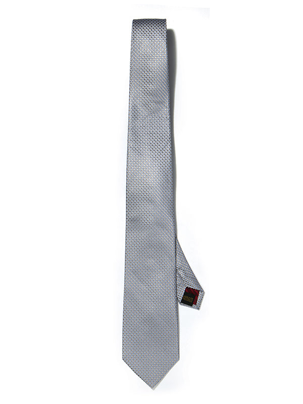 Campania Structure Solid Light Grey Silk Tie