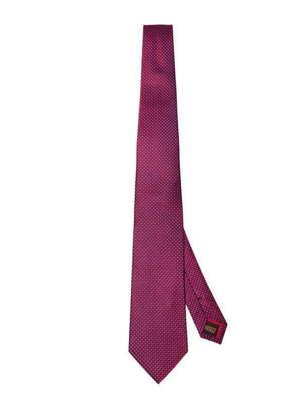 Campania Structure Dark Maroon Silk Tie