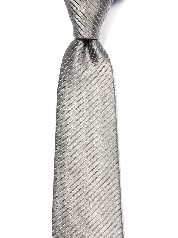 Campania Structure Solid Dark Grey Silk Tie