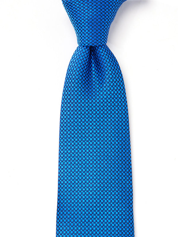 Campania Structure Solid Dark Blue Silk Tie
