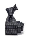 Campania Structure Black & White Silk Tie