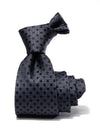 Campania Structure Dark Black Silk Tie