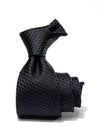 Campania Structure Dark Black Silk Tie