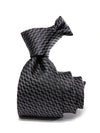 Campania Structure Black & White Silk Tie