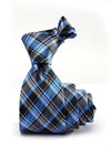 Como Check Dark Grey Silk Tie
