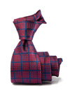 Como Checks Dark Maroon Silk Tie