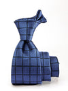 Como Checks Navy Silk Tie