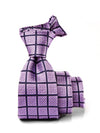 Como Checks Medium Purple Silk Tie