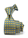 Como Checks Dark Gold Silk Tie