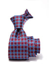 Como Checks Dark Maroon Silk Tie