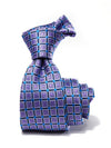 Como Checks Medium Purple Silk Tie