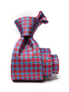 Como Checks Dark Red Silk Tie