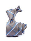 Como Checks Medium Grey Silk Tie