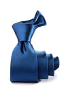 Creme De La Creme Plain Dark Blue Silk Tie