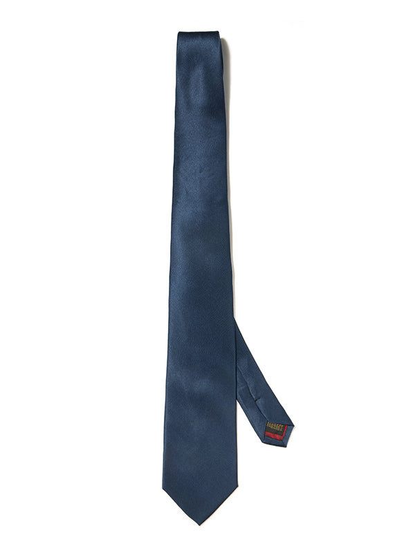 Creme De La Creme Plain Dark Blue Silk Tie