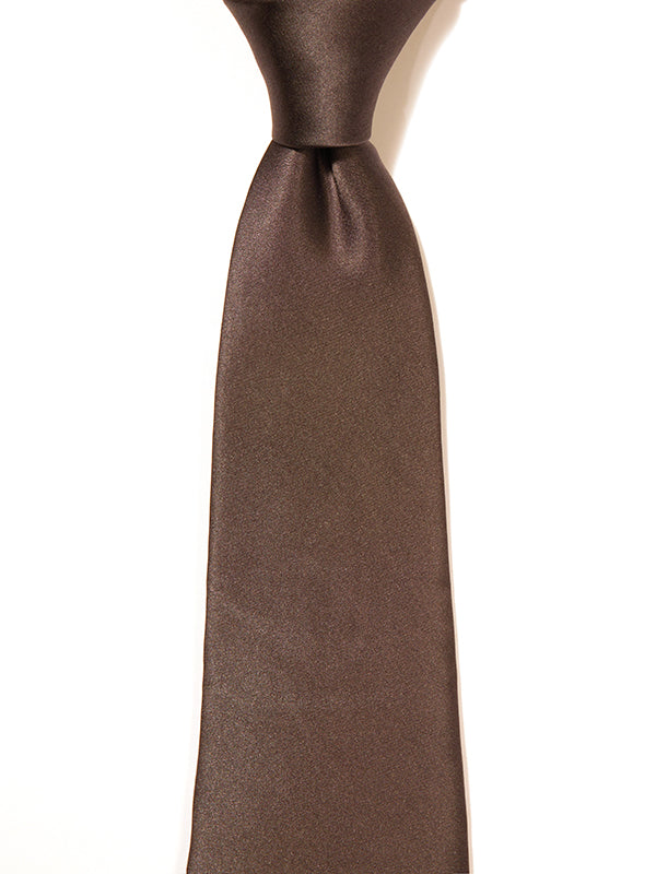 Crm De La Crm Plain Solid Dark Grey Silk Tie