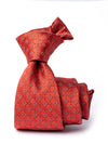Florentine Minimal Dark Red Silk Tie
